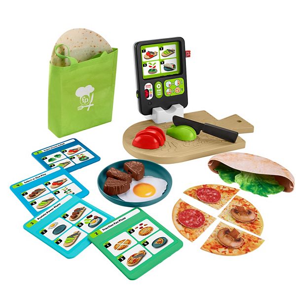 Fisher-Price Laugh & Learn 123 Follow the Recipe Meal Kit 30-Piece Preschool Pretend Playset Fisher-Price