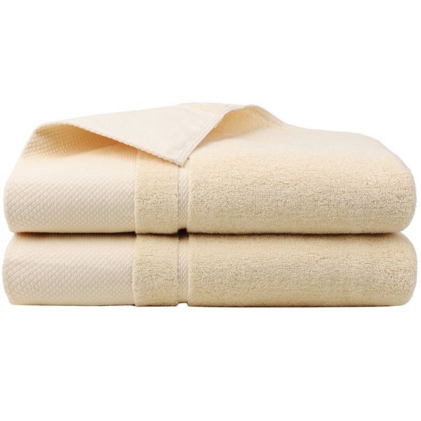 Bath Towel Set, 100% Cotton 600 Gsm Towels Absorbent Champagne 4 Pcs PiccoCasa