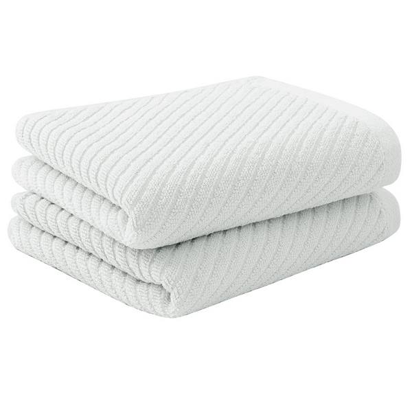 Set Of 2 Ribbed Hand Towels For Bathroom 100% Cotton Soft Feeling Fast Drying Towels Hotel Spa Towel PiccoCasa