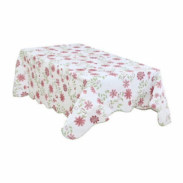 Vinyl Tablecloth Rectangle 41" X 60" Nine-petals Flower Pattern PiccoCasa