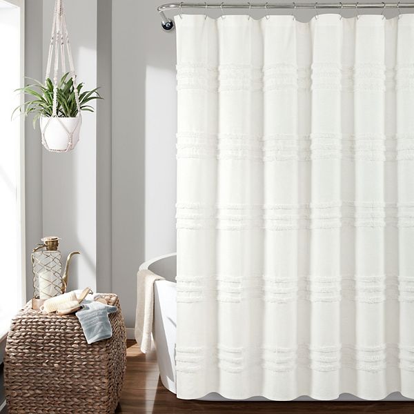 Lush Decor Boho Kendra Tufted Yarn Shower Curtain Lush Décor