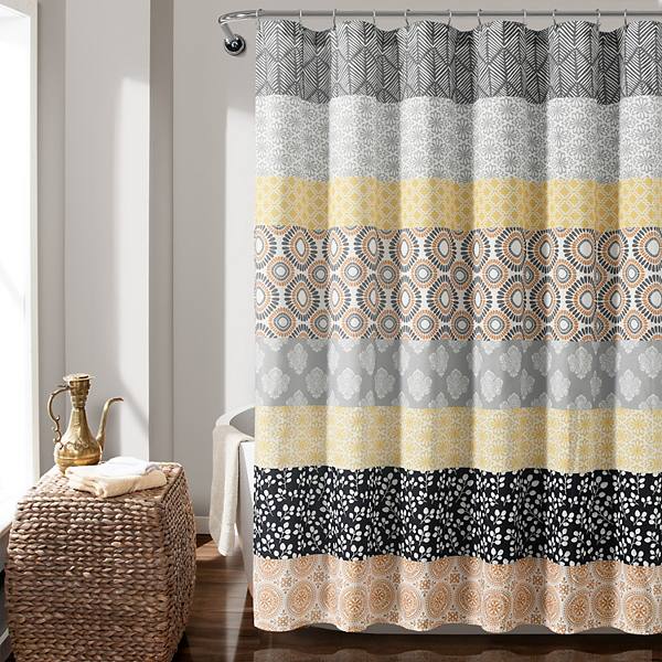 Lush Decor Bohemian Stripe Shower Curtain Lush Décor