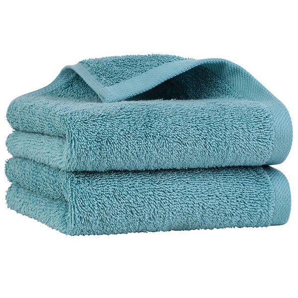 Cotton Hand Towels 2 Pack Embroidered Thick Face Towel, Hotel Spa Quality Hand Towel For Bathroom PiccoCasa