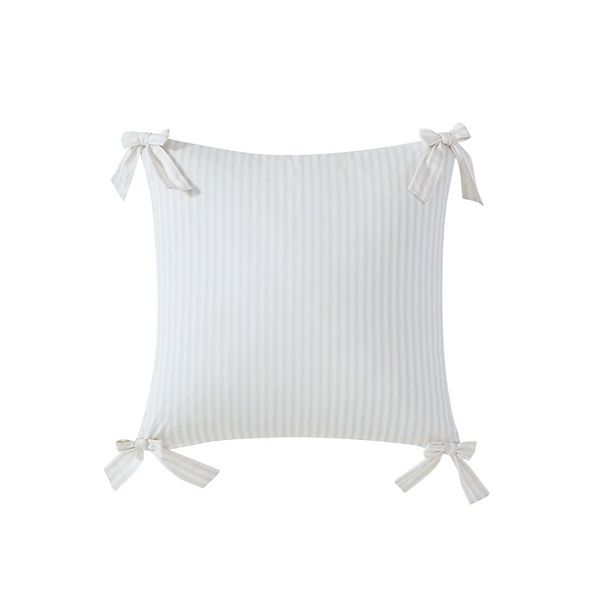 Peri Pinstripe Bow Decorative Pillow Peri