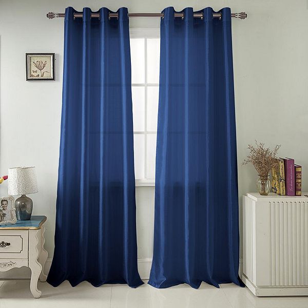 Nancy Faux Luxurious Silk Washable And Light Filtering Grommet Curtain Panel. RT Design