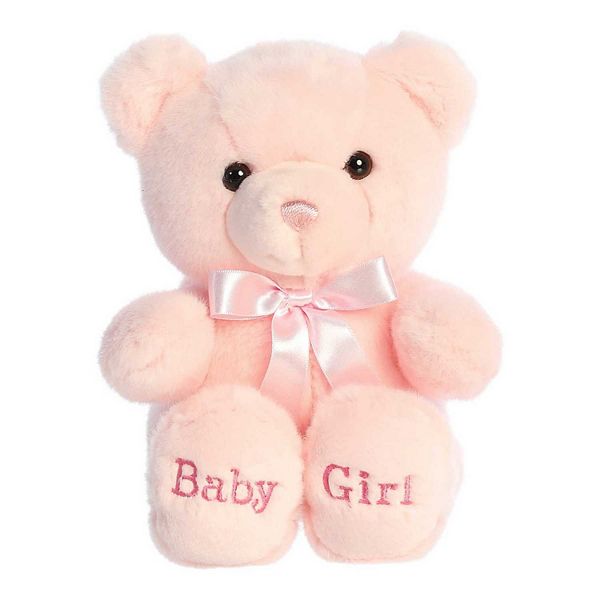 ebba - Medium Comfy - 10" Pink Bear - Snuggly Baby Stuffed Animal Ebba