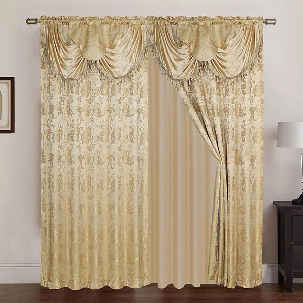 Clayton Two Pack Double Panel Semi-transparent Grommet Curtain Pair Panels RT Design