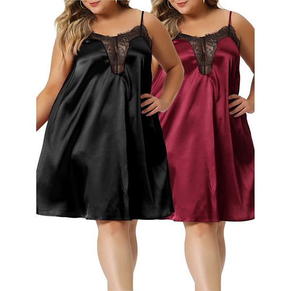 Women's Plus Size Nightgown Lace Nightgowns Spaghetti Lounge Sleep Dress Agnes Orinda