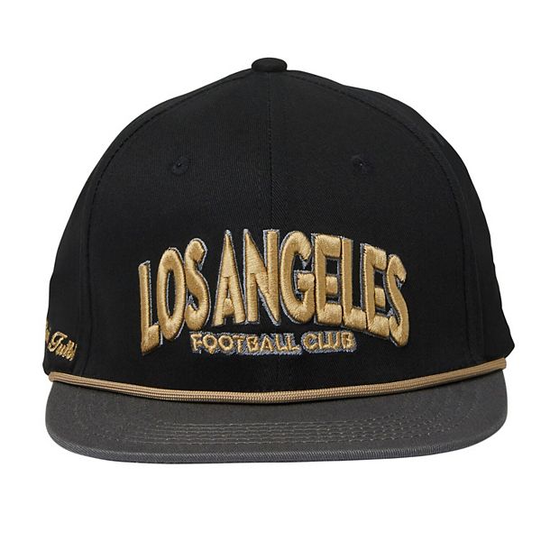 Бейсболка Snapback с вышивкой LAFC, черная, универсальный регулируемый размер Live Breathe Futbol