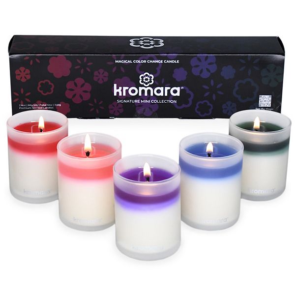 Kromara Signature Collection Votive Set - 2.4oz Color Changing Candles (5-pack) Kromara