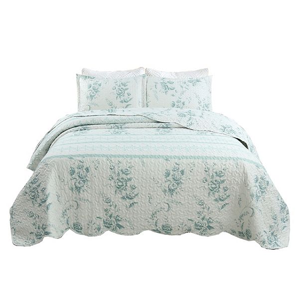 Marcielo 3 Pcs Quilt Set Lightweight Bedspread Set MarCielo