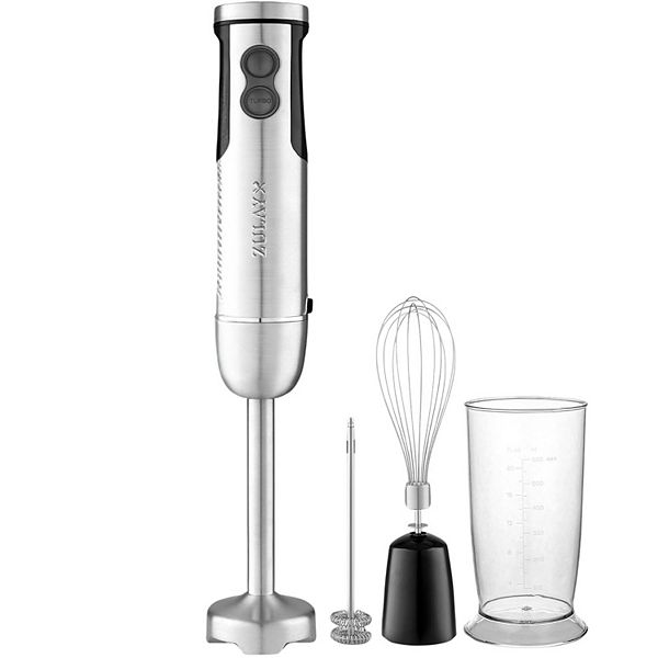 Zulay Kitchen Immersion Blender Set 4pc - Powerful 800 Watt 12 Speed Emulsion Mixer Zulay