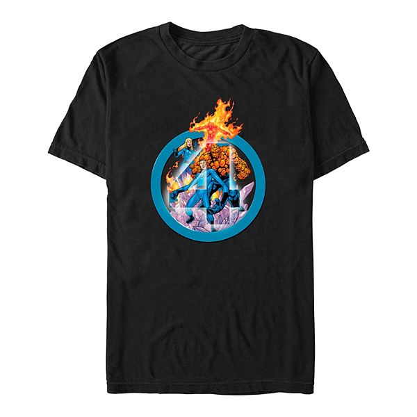 Мужская Футболка Marvel Fantastic Four Clear Logo Graphic Tee Marvel