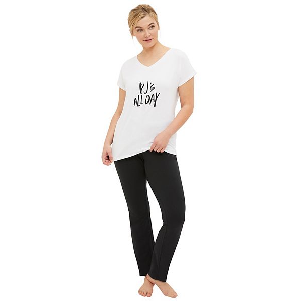 Ellos Women's Plus Size Screen-print Sleep Tee Ellos