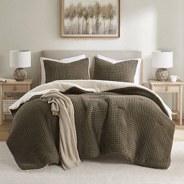 Madison Park Riordan Waffle Knit Chenille Comforter Set Madison Park