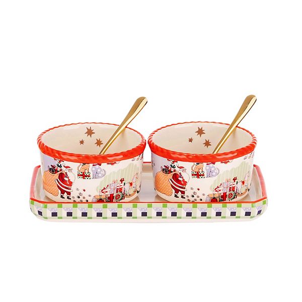 Cath Kidston Christmas Ditsy Condiment Pot Set Cath Kidston