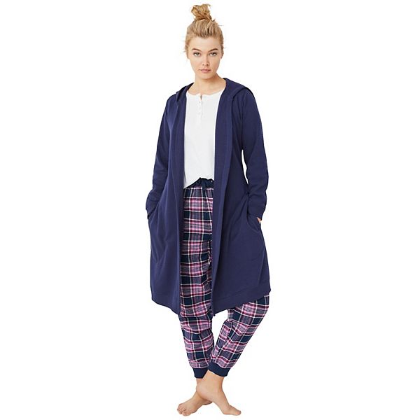 Ellos Women's Plus Size Hooded Fleece Robe Ellos