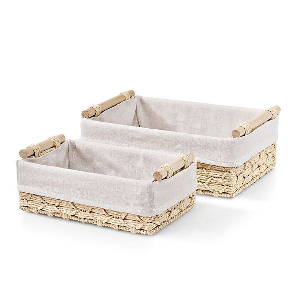 Sorbus 2-pc. Macrame Boho Decor Basket Set Sorbus