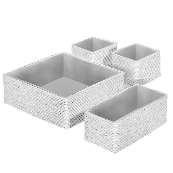 Sorbus Woven Paper Baskets 4-piece Set Sorbus