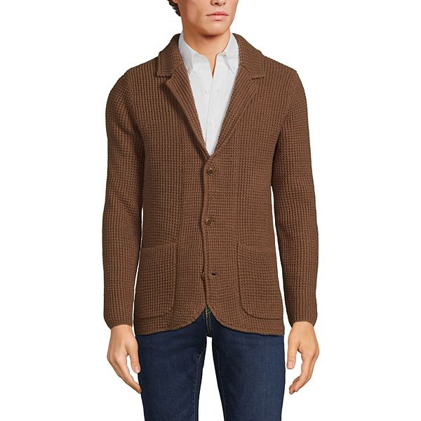 Мужской Свитер Lands' End Waffle Stitch Blazer Lands' End