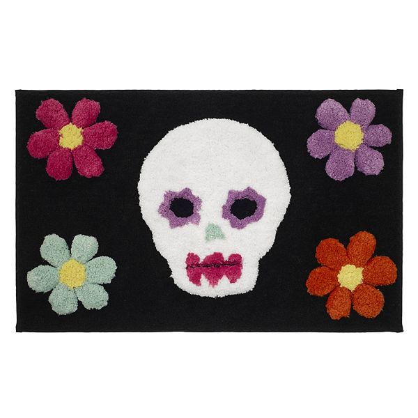 Avanti Sugar Skull Halloween Bathroom Rug Avanti