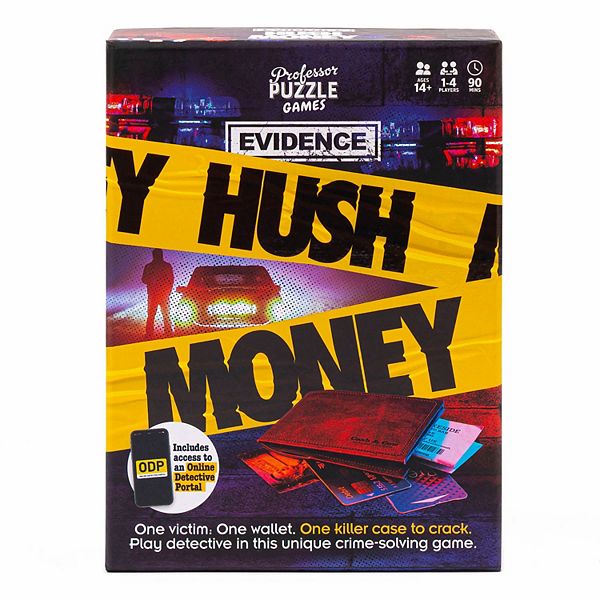 Professor Puzzle USA Hush Money Mystery in a Box Card Game Set PROFESSOR PUZZLE