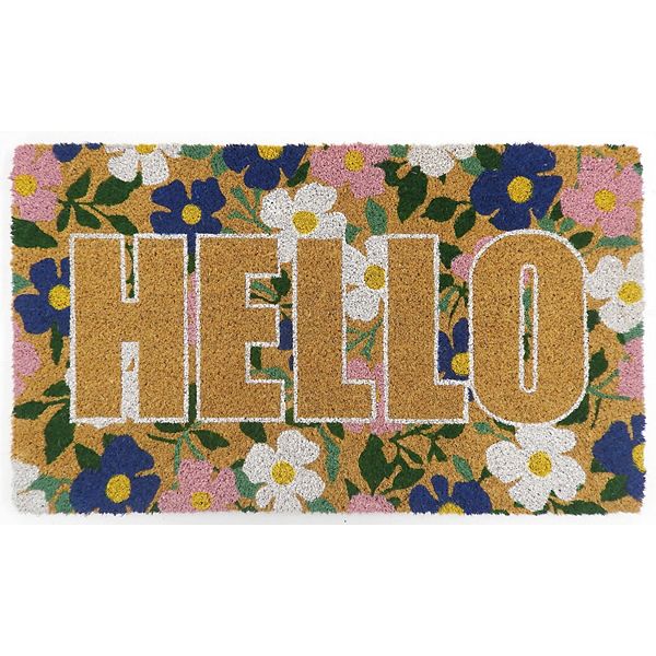 Celebrate Together™ Spring Floral Hello Coir Doormat Celebrate Together