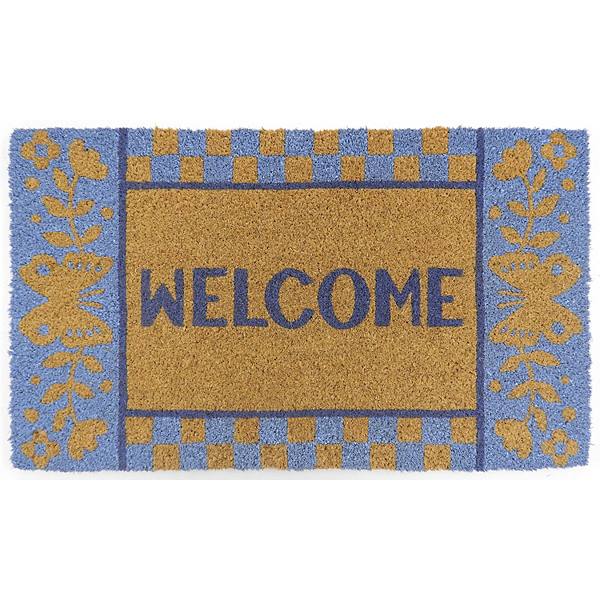 Celebrate Together™ Spring Welcome Checker Butterfly Doormat Celebrate Together