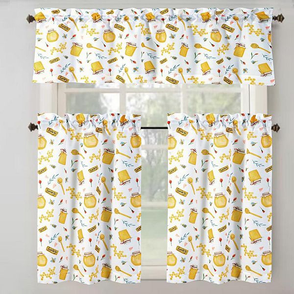 Tribeca Honey Printed Slub 3 Pieces Kitchen RT Design