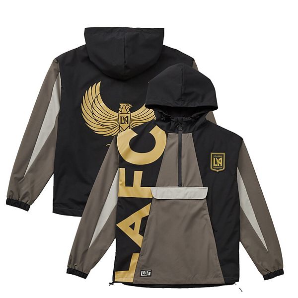 Унисекс Футболка Live Breathe Futbol Black LAFC Tekker Half-Zip Anorak Jacket Live Breathe Futbol