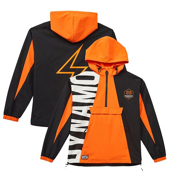 Унисекс куртка-анорак Tekker Half-Zip Orange от Houston Dynamo FC и Live Breathe Futbol Live Breathe Futbol