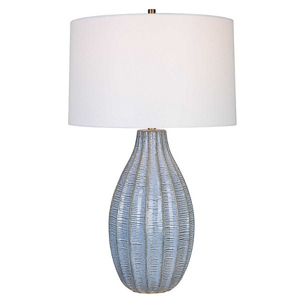 Uttermost Veston Blue Glaze Table Lamp Uttermost