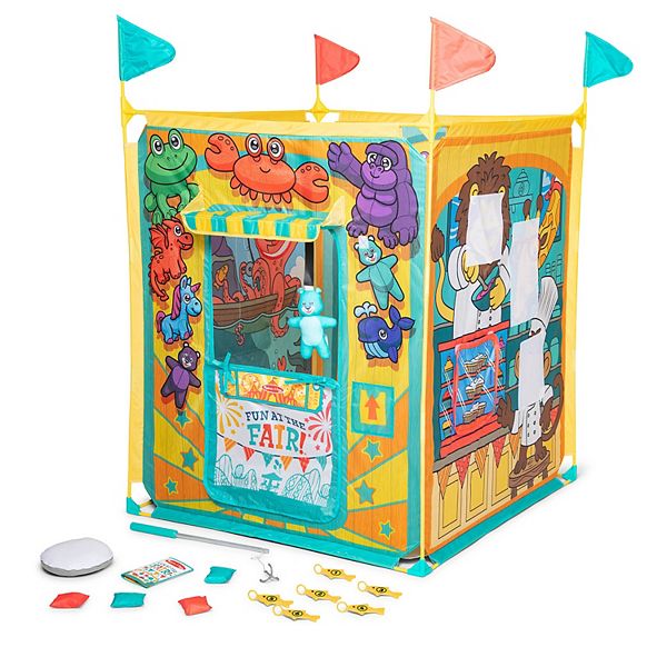 Melissa & Doug Fun at the Fair! Game Center Play Tent – 4 Sides of Activities Melissa & Doug