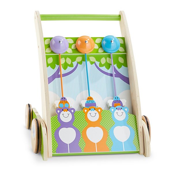 Melissa & Doug First Play Wooden Ring and Ding Forest Friends Push Toy with Bells Melissa & Doug