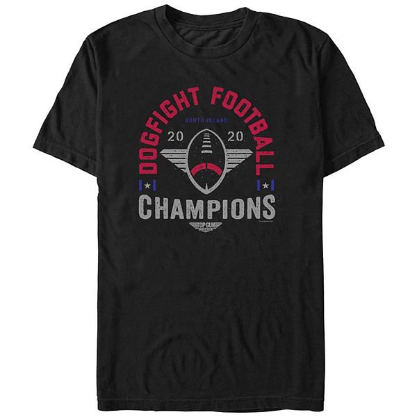 Футболка больших размеров Top Gun Dogfight Football Champions с коротким рукавом и круглым вырезом Licensed Character