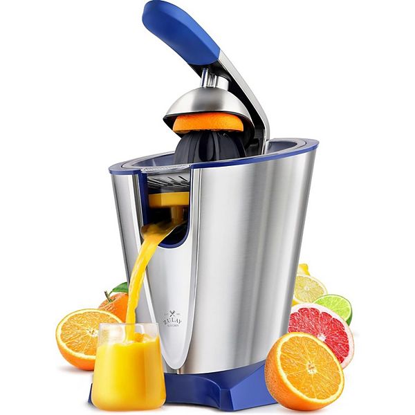 Powerful Electric Orange Juicer Squeezer - Stainless Steel, Soft Touch Handle Citrus Juicer Zulay