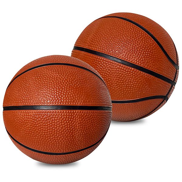 2 Pack 5" Rubber Small Basketballs - Perfect For Mini Hoops Botabee