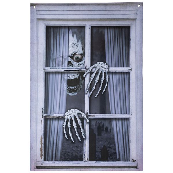 Northlight Scary Skeleton Fake Window Halloween Decoration Northlight