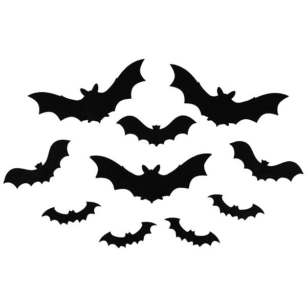 Northlight Halloween Felt Bats 10-piece Set Northlight