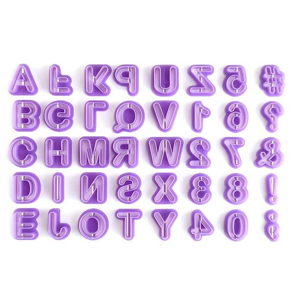 40 Pcs Alphabet Number Fondant Cake Decorating Mould Set Kitcheniva