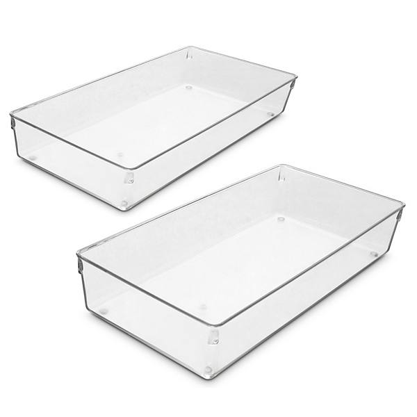 Sorbus Clear Drawer Organizer 2-piece Set Sorbus