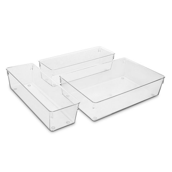 Sorbus Clear Drawer Organizer 3-piece Set Sorbus