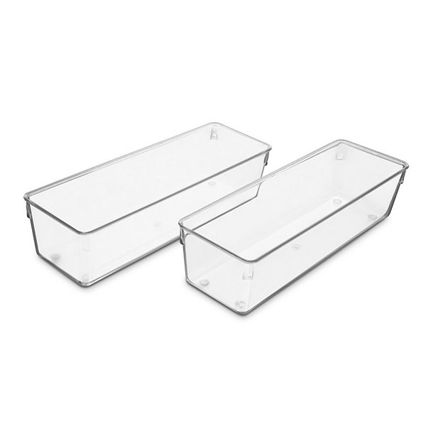 Sorbus Narrow Clear Drawer Organizer 2-piece Set Sorbus