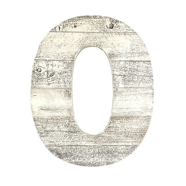 Rustic Large 16 In. Decorative Monogram Wood Number (#0) BarnwoodUSA