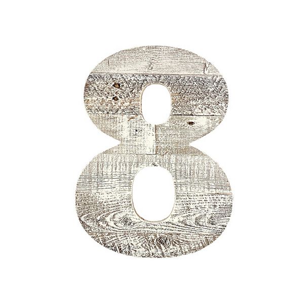 Rustic Large 16 In. Decorative Monogram Wood Number (#8) BarnwoodUSA