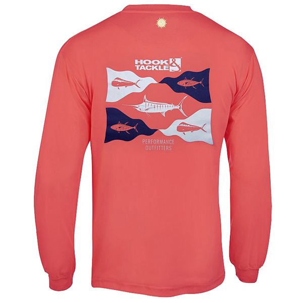 Мужская Футболка Hook & Tackle Fish Flags L/s Uv Hook & Tackle