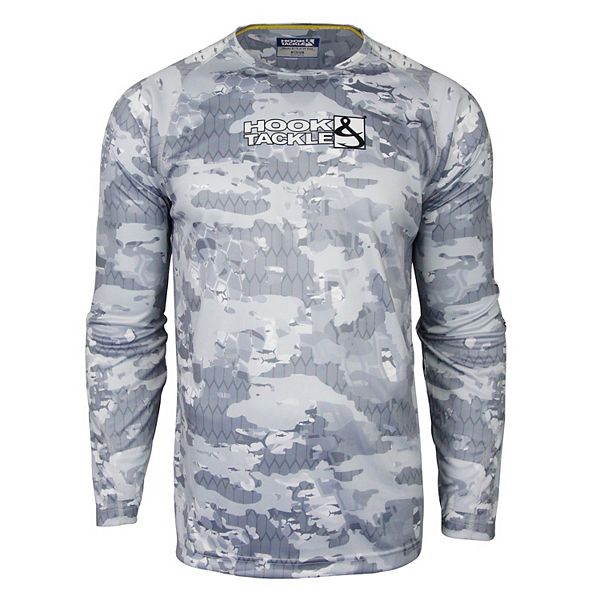 Мужская Футболка Hook & Tackle Fractal Camo L/s UV Hook & Tackle