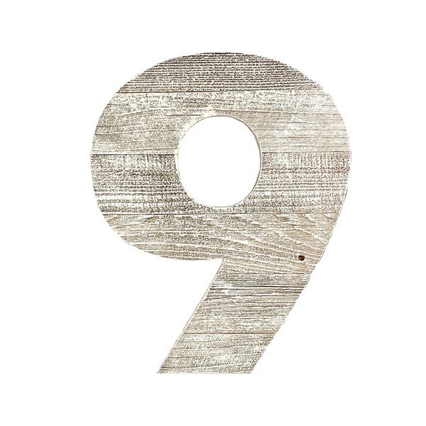 Rustic Large 16 In. Decorative Monogram Wood Number (#9) BarnwoodUSA