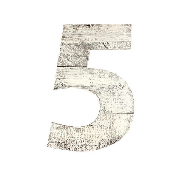 Rustic Large 16 In. Decorative Monogram Wood Number (#5) BarnwoodUSA