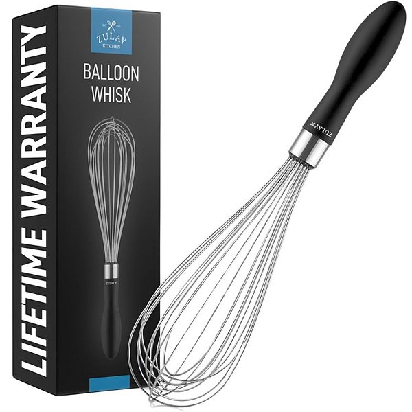 Zulay Kitchen Stainless Steel 11-inch Balloon Whisk Kitchen Tool With Soft Silicone Handle Zulay